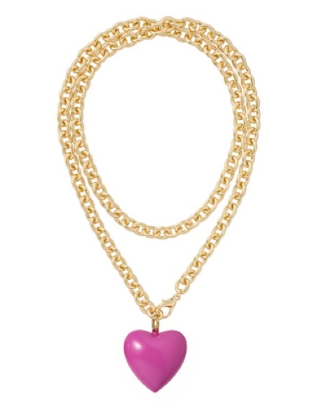 NWOT Roxanne Assoulin The Big Puffy Heart Charm Necklace